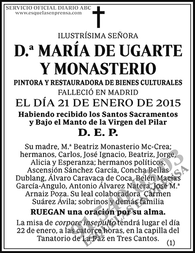 María de Ugarte y Monasterio